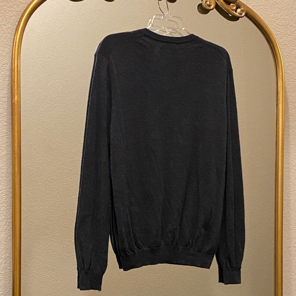 Joseph Abboud Men's Classic Black V-Neck 100% Merino Wool Sweater Size XL - Picture 8 of 9